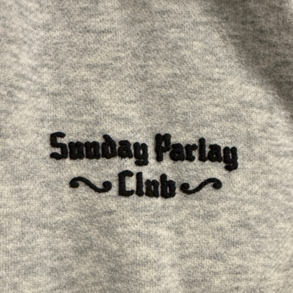 Abercrombie & Fitch Light Gray Zip-Up Sweater with Black Embroidered Logo